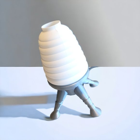 Space Age Mid Century Modern Hive Lamp LED Bulb Retro Style 60s 70s Silver - Picture 7 of 7